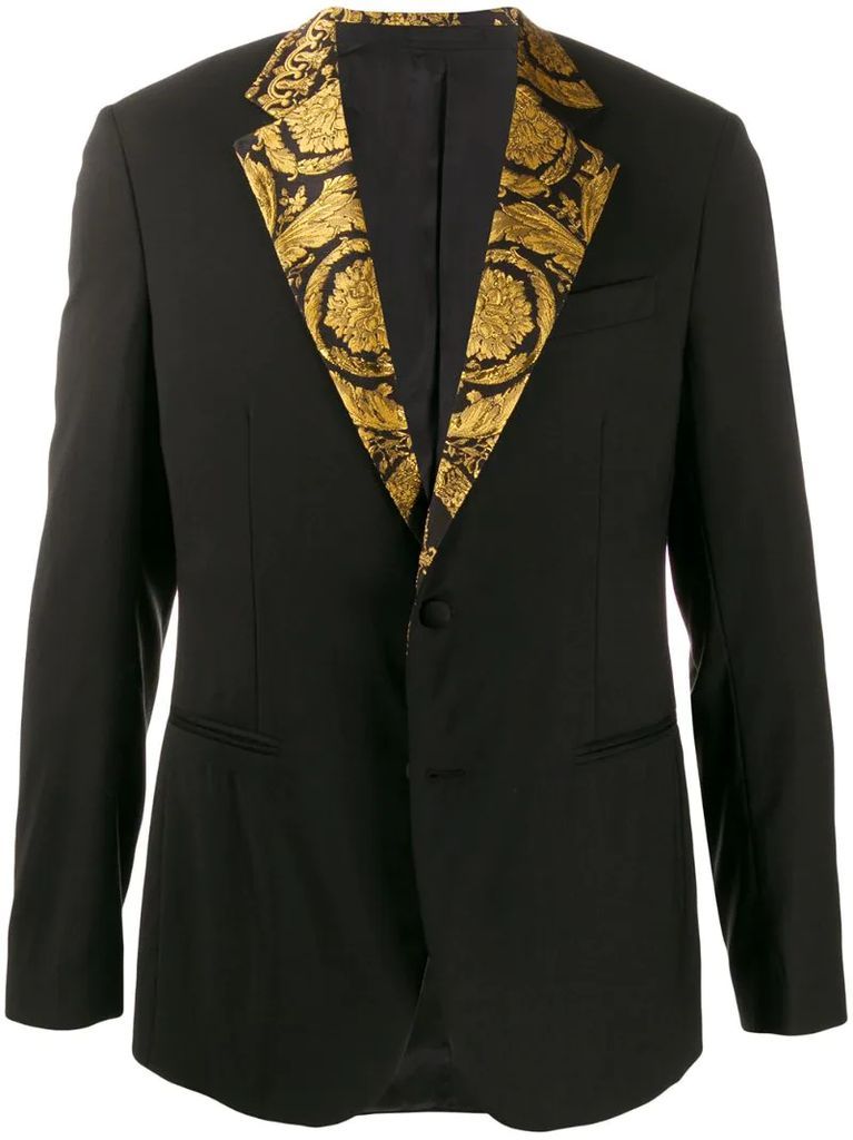 printed lapel suit jacket