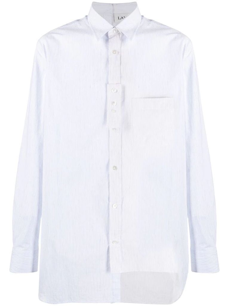 asymmetric hem cotton shirt