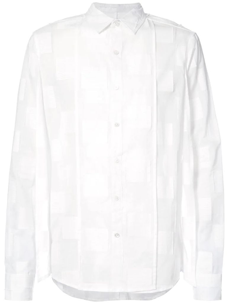 long sleeve panelled shirt