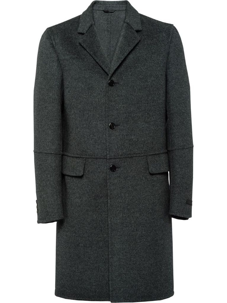 Virgin wool and angora coat