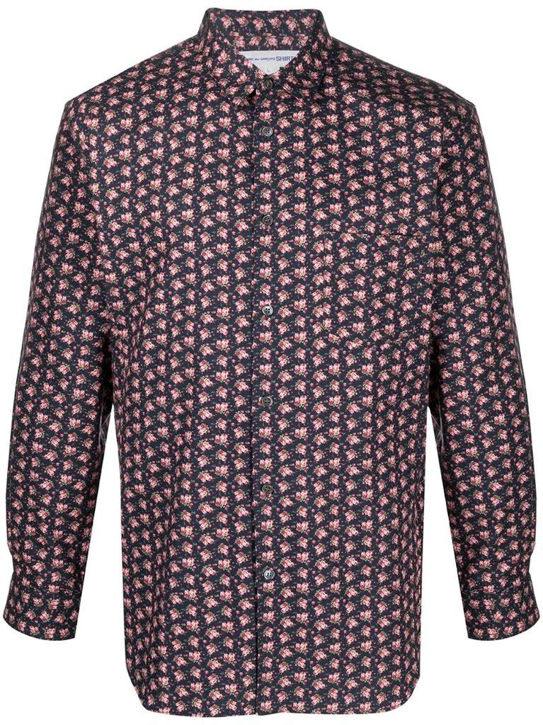 floral button-down shirt