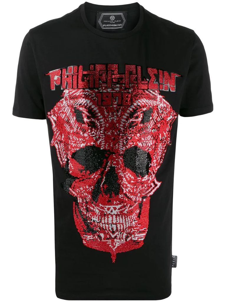 embellished skull short sleeve T-shirt
