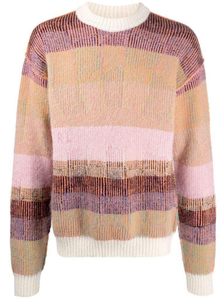 panelled knit jumper