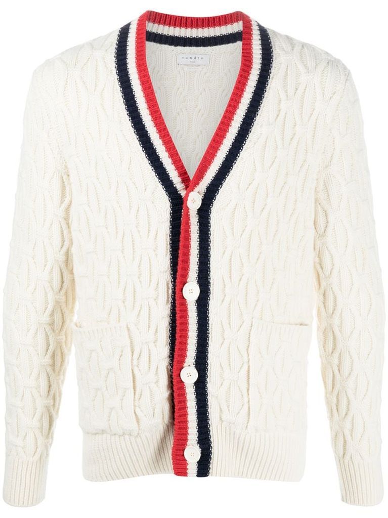 cable-knit cardigan
