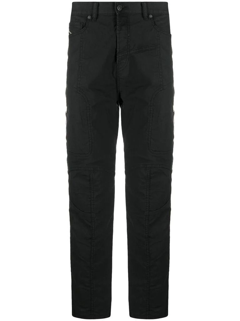 Carrot D-Vider mid-rise straight jeans