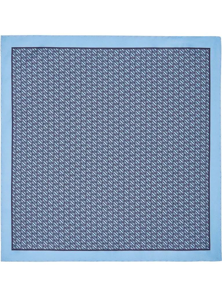 patterned silk pocket square