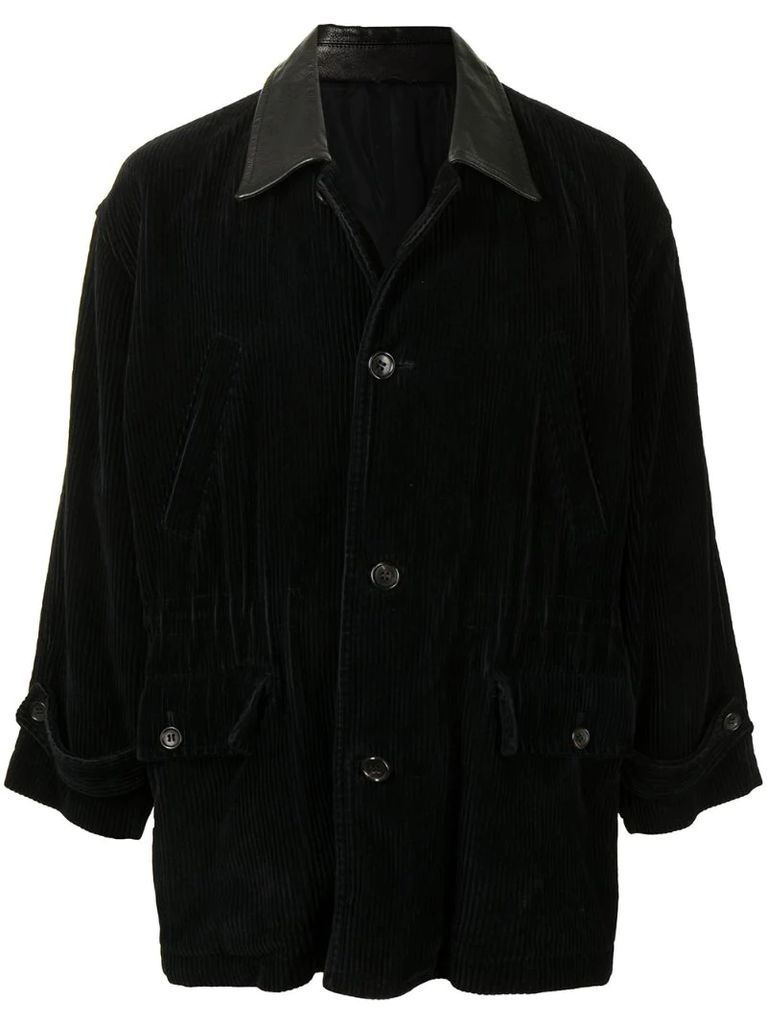 corduroy buttoned coat