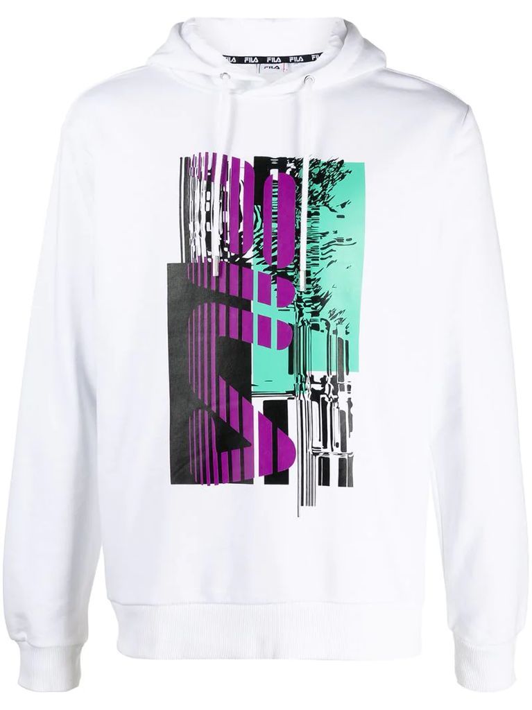 graphic print pullover hoodie