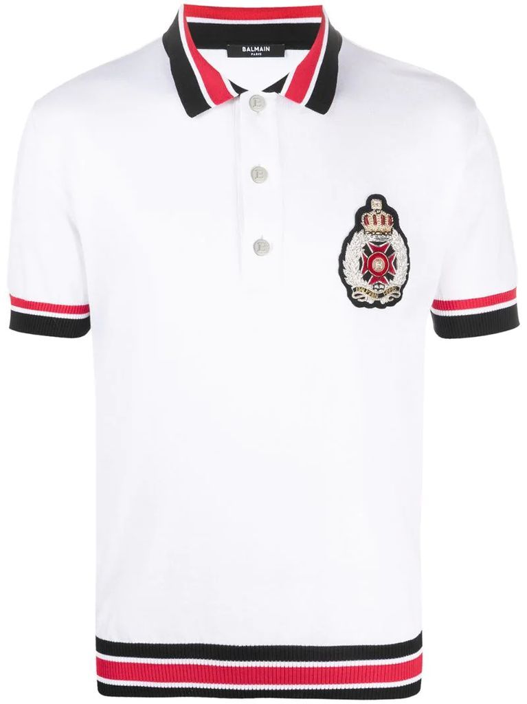 embroidered-crerst polo shirt