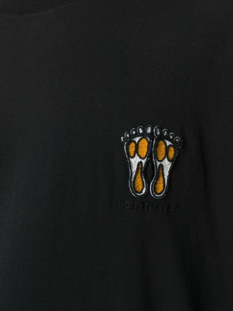 embroidered feet T-shirt
