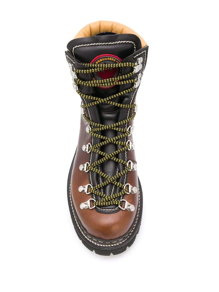 chunky sole hiking boots
