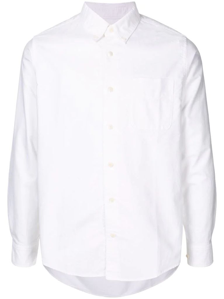 elbow patch long-sleeve shirt