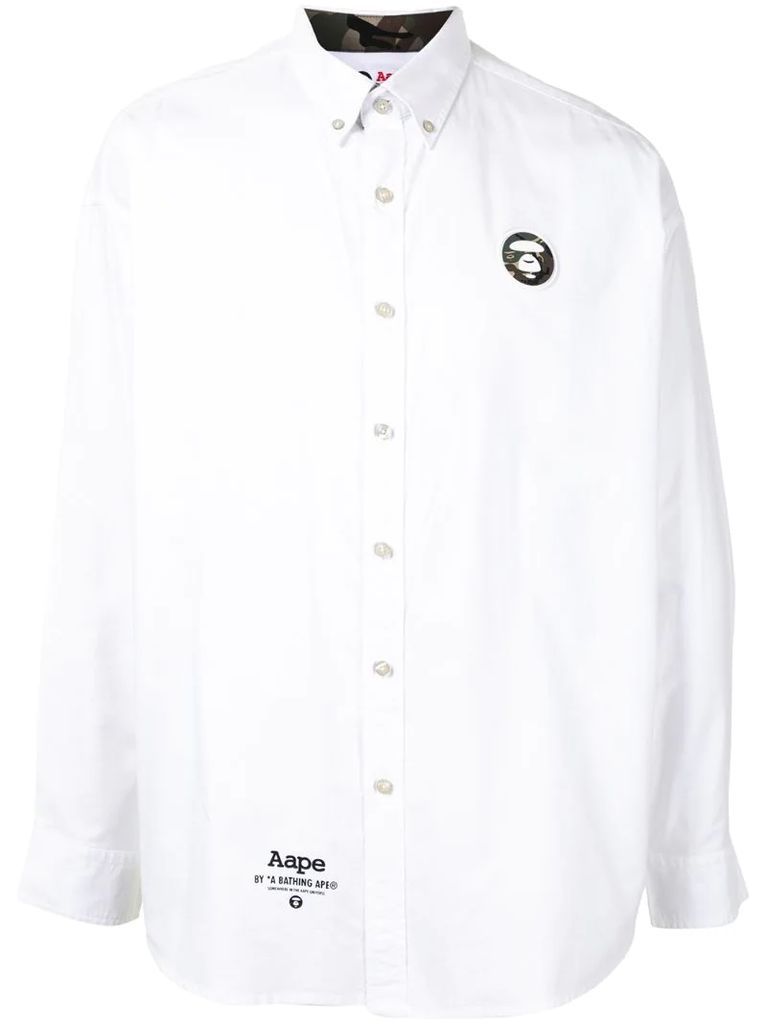 ape silhouette button-down shirt