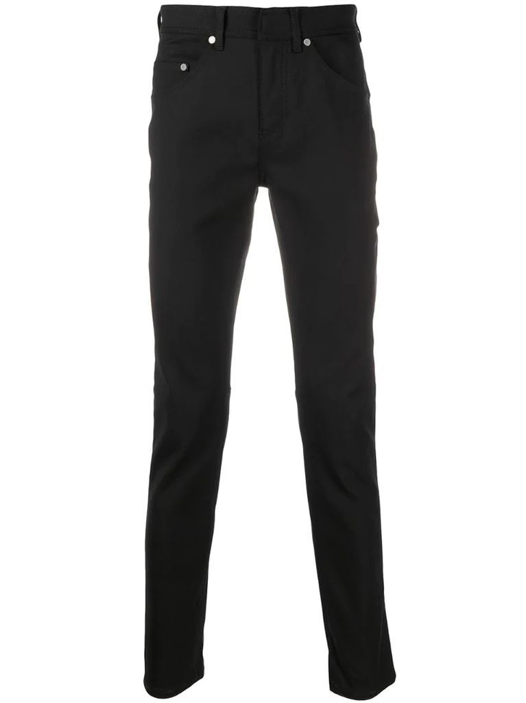 stitched slim trousers