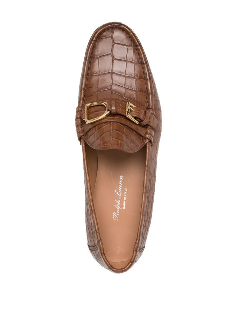 Caiden crocodile-effect loafers