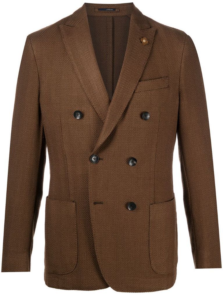 fitted double-breasted blazer