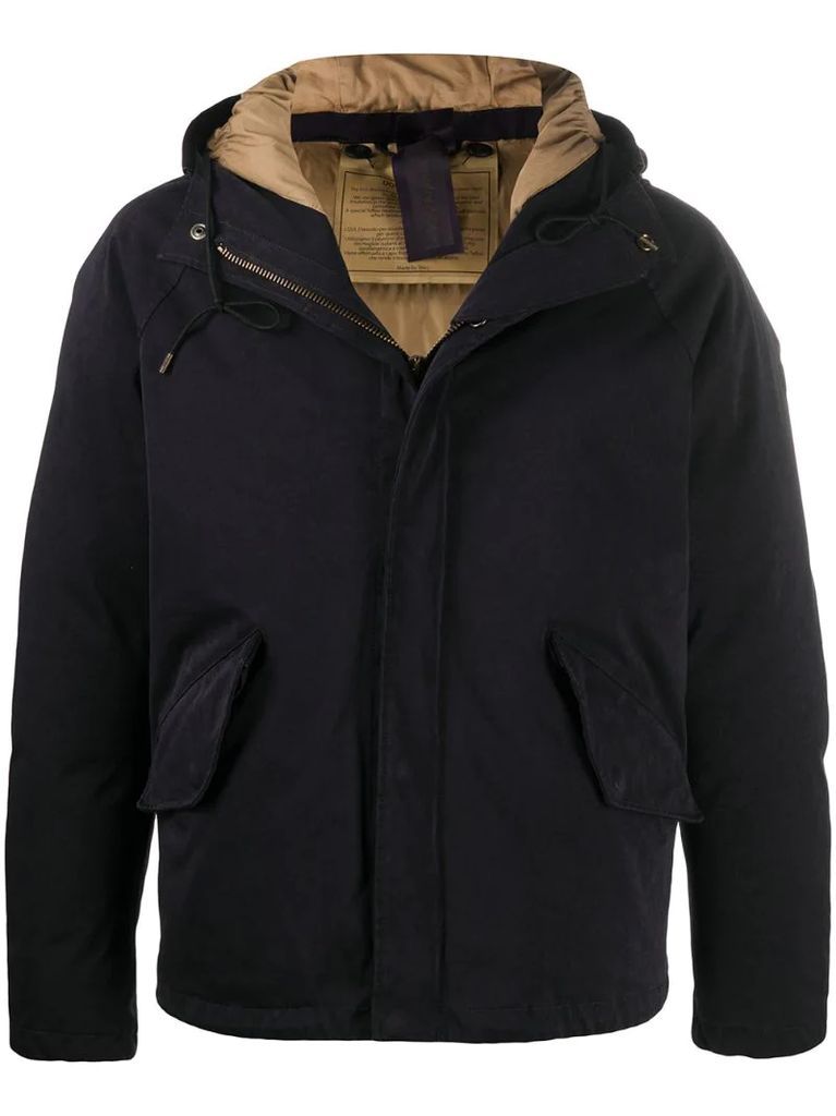 hooded padded down jacket