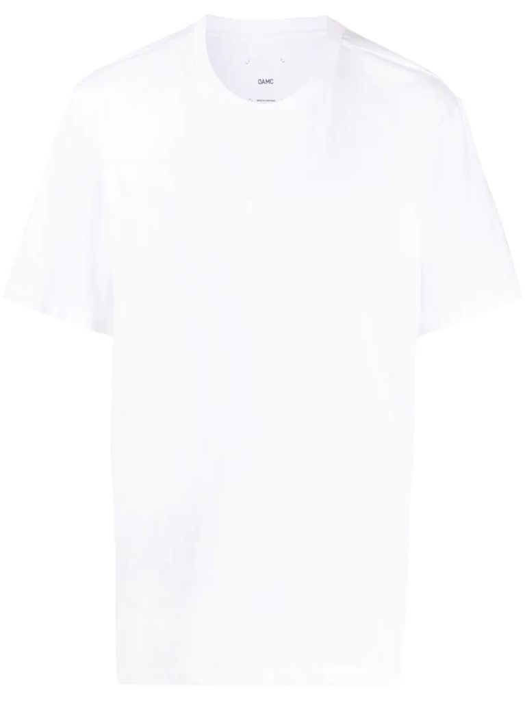 cotton t-shirt with logo patch at back