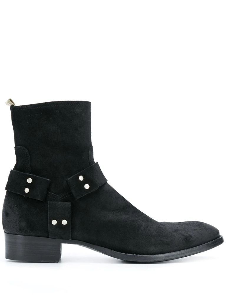 suede calf-length boots