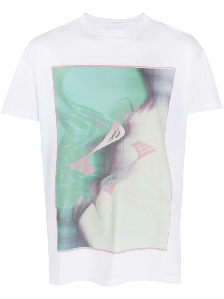 abstract print T-shirt