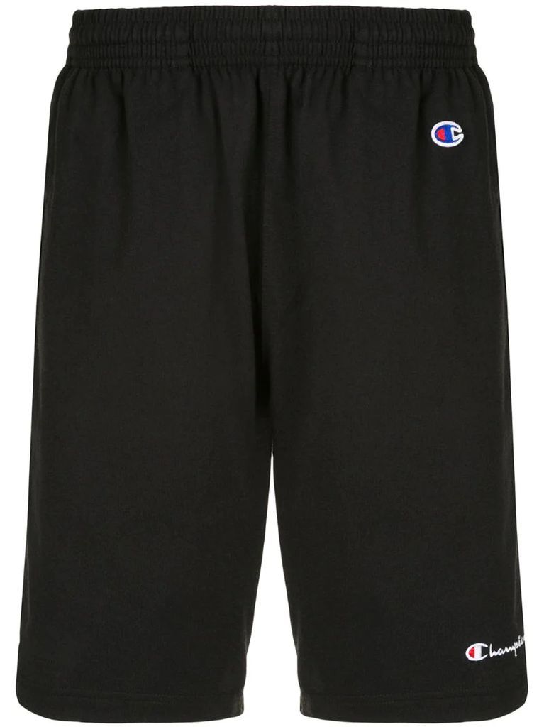 logo embroidered track shorts