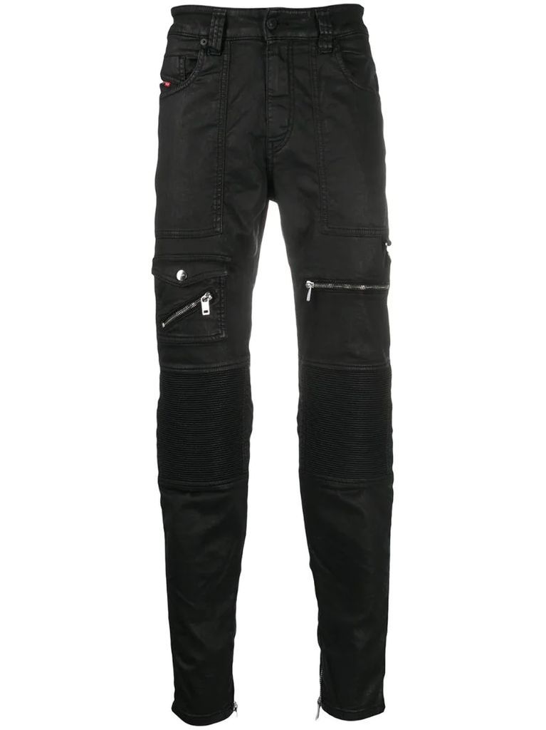 D-Derrot coated slim-fit jeans