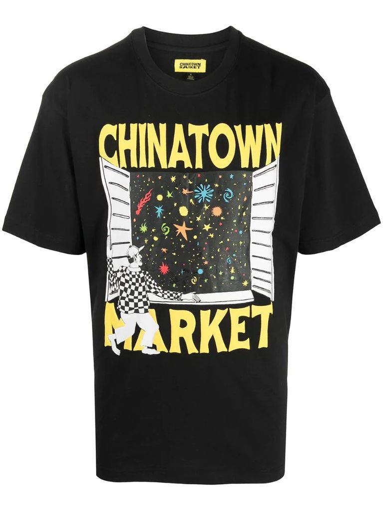 graphic-style print T-shirt