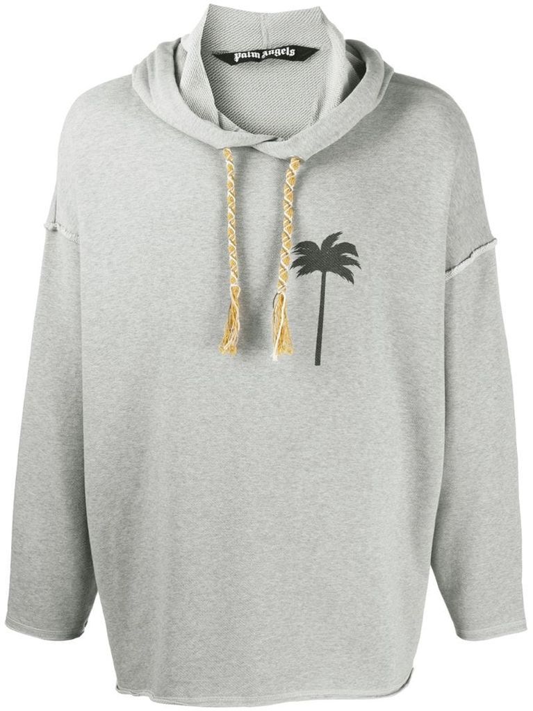 palm tree print hoodie