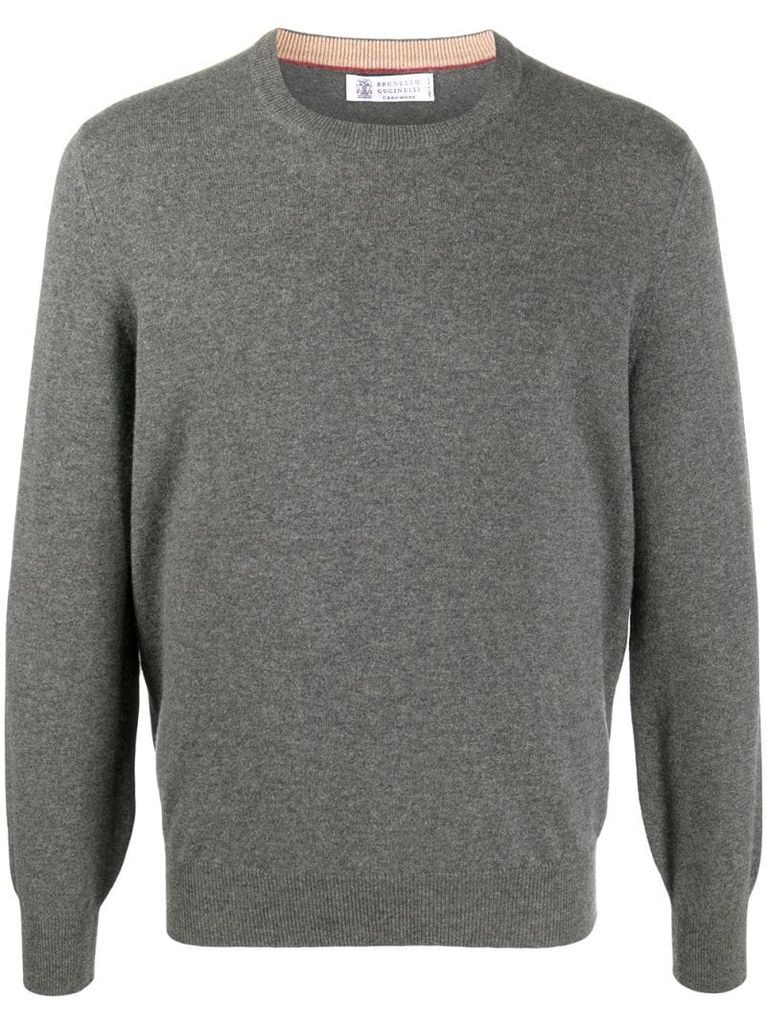 long-sleeve fitted jumper
