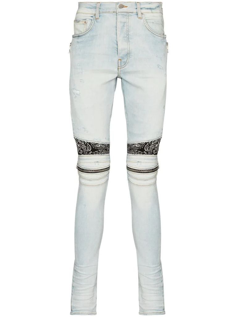 MX2 bandana-patch skinny jeans