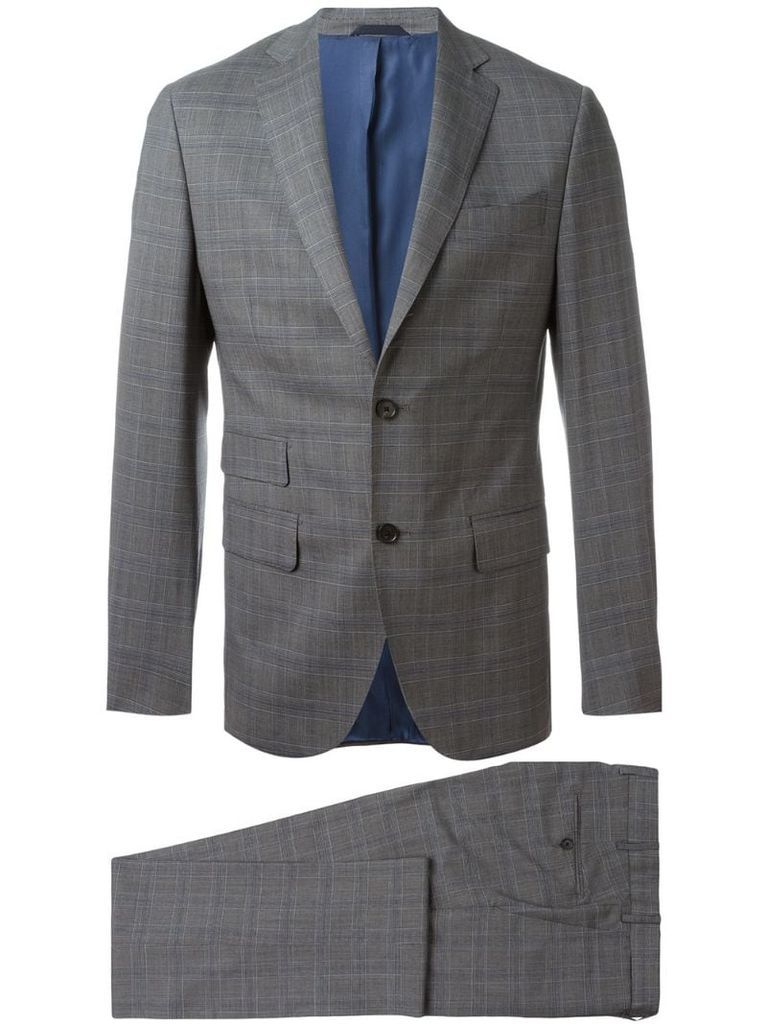 woven check suit
