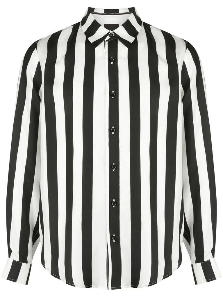 block stripe poplin shirt