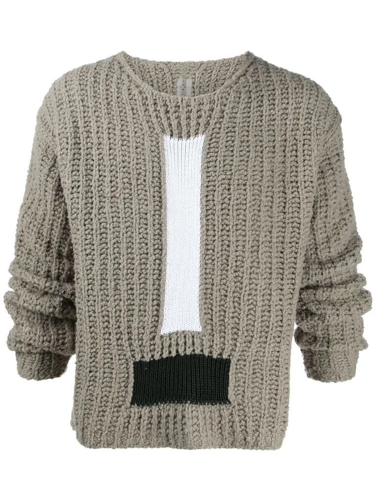 ribbed-knit jumper
