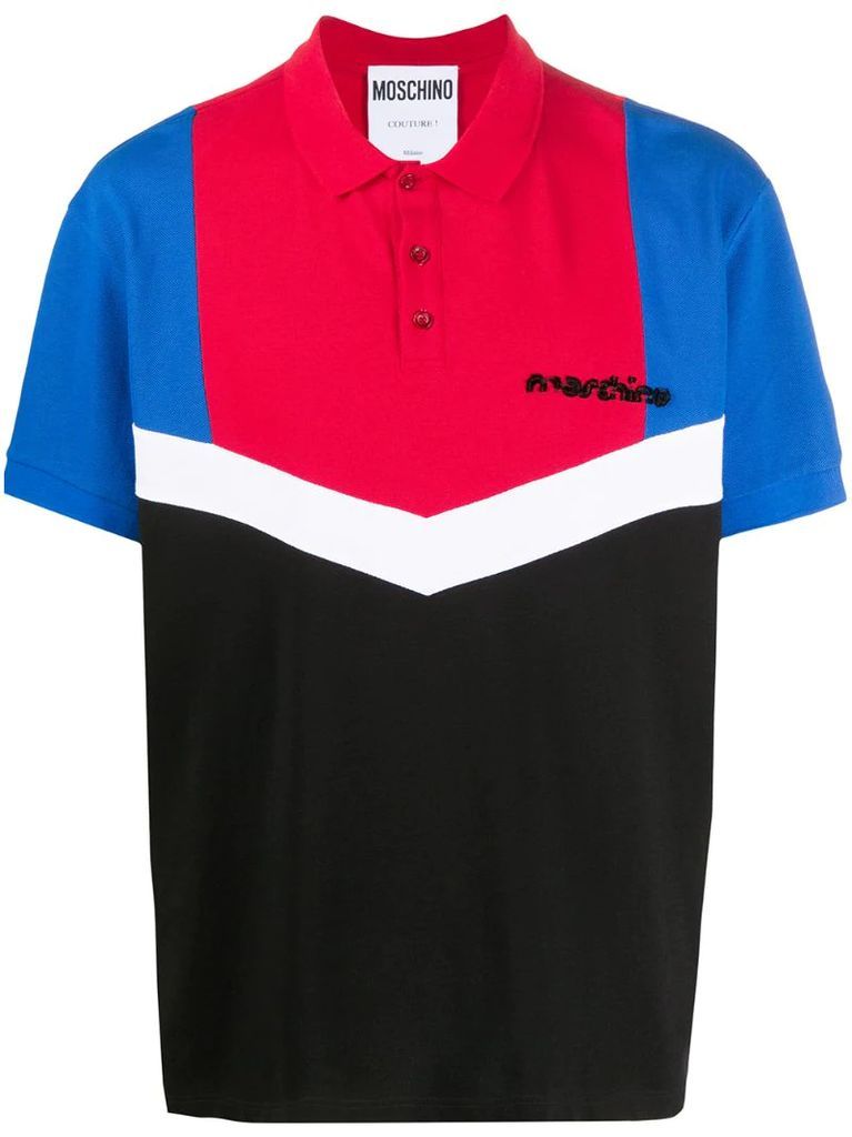 colour-block polo shirt