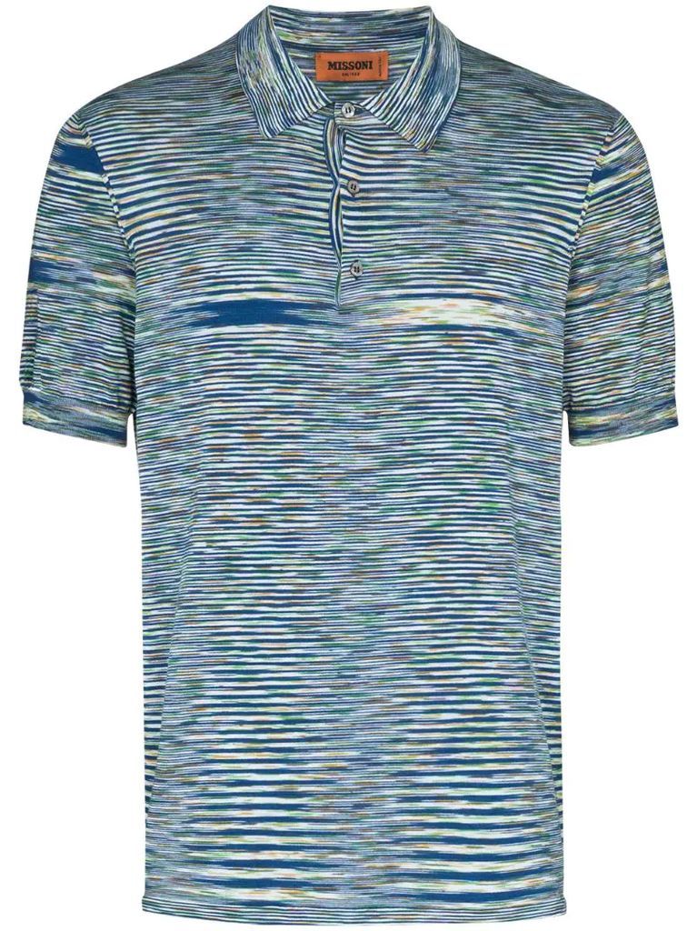 striped polo T-shirt