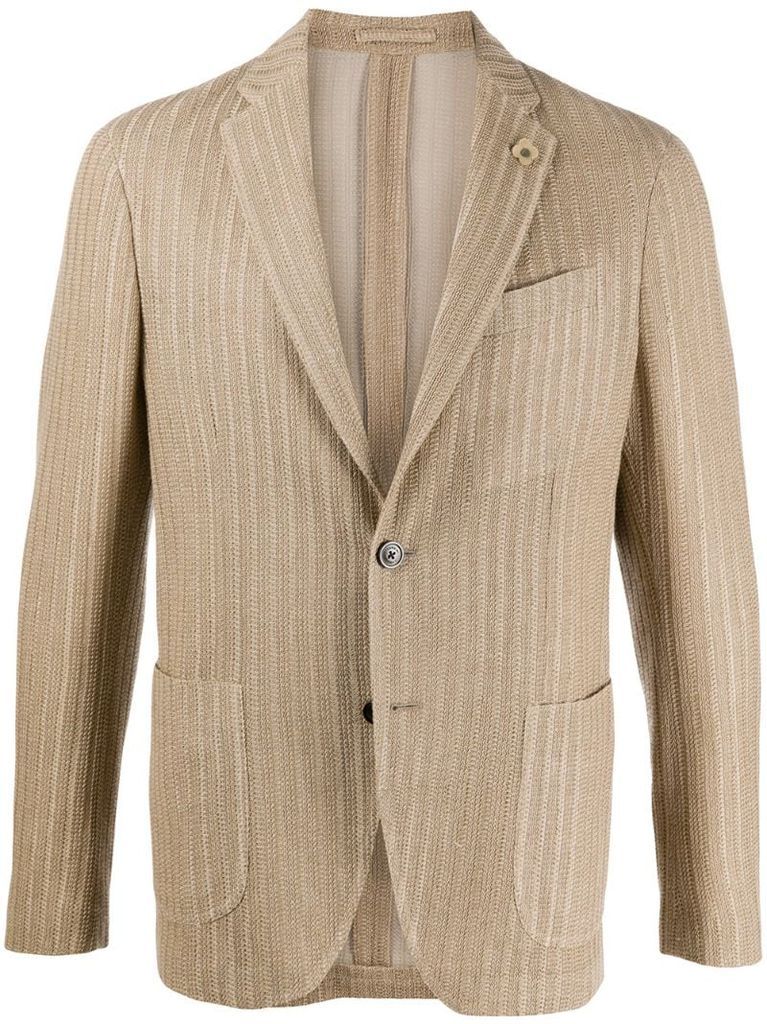 knitted ribbed blazer