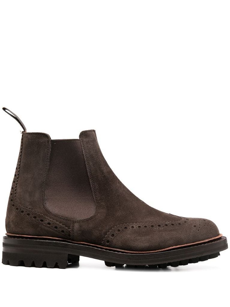 perforated Chelsea boots