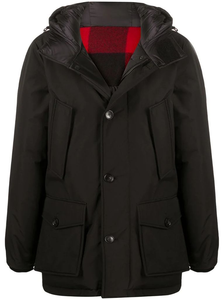 hooded padded coat