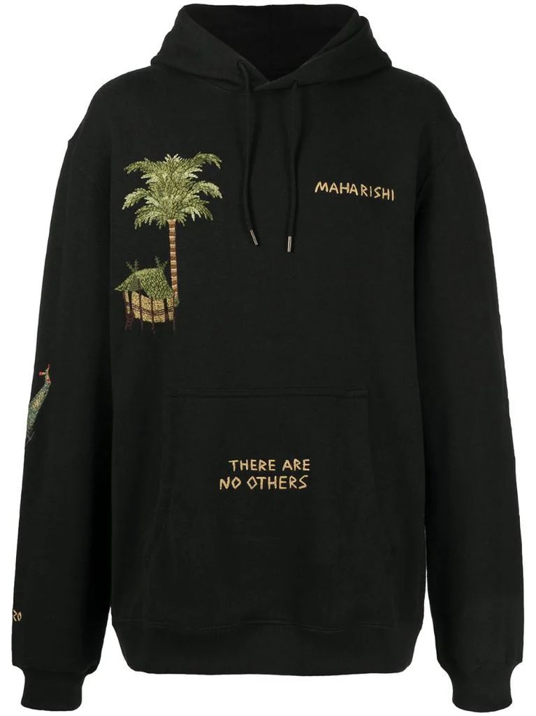 embroidered-detail hoodie