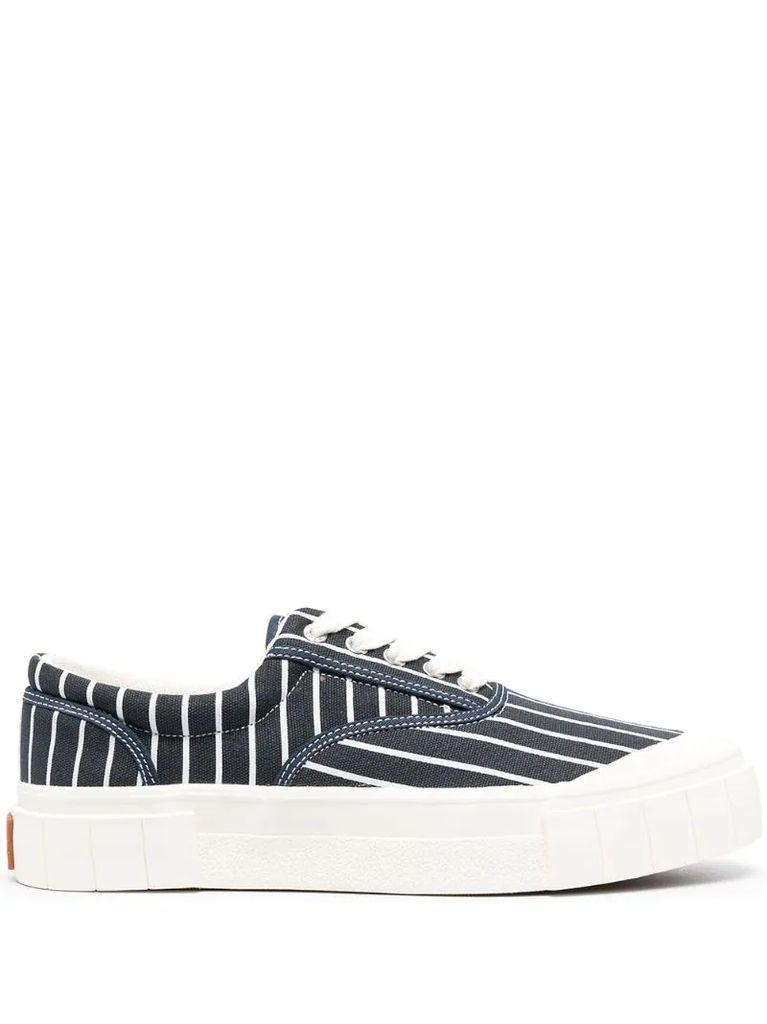 striped low sneakers