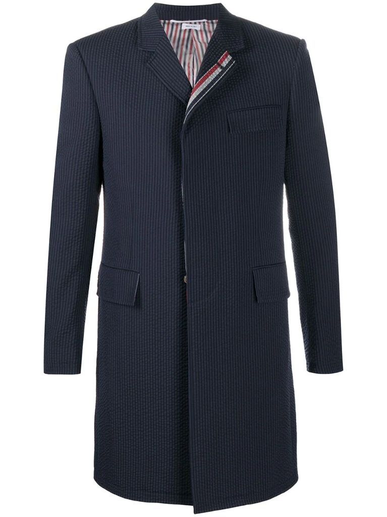 striped wool coat