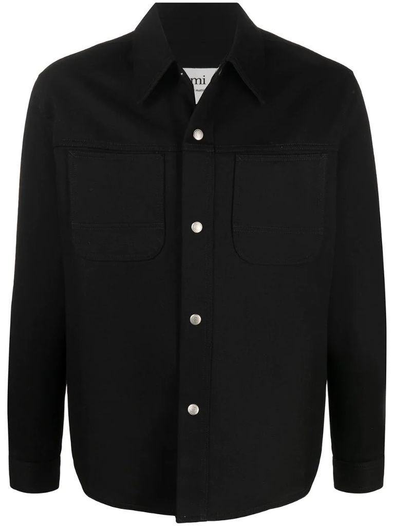 press stud shirt jacket