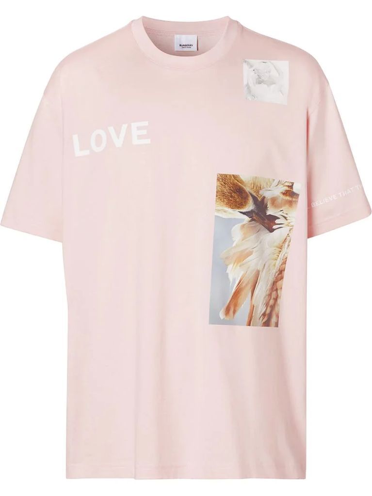 Love Swan printed T-shirt