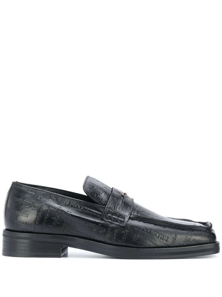Roxy embossed penny loafers