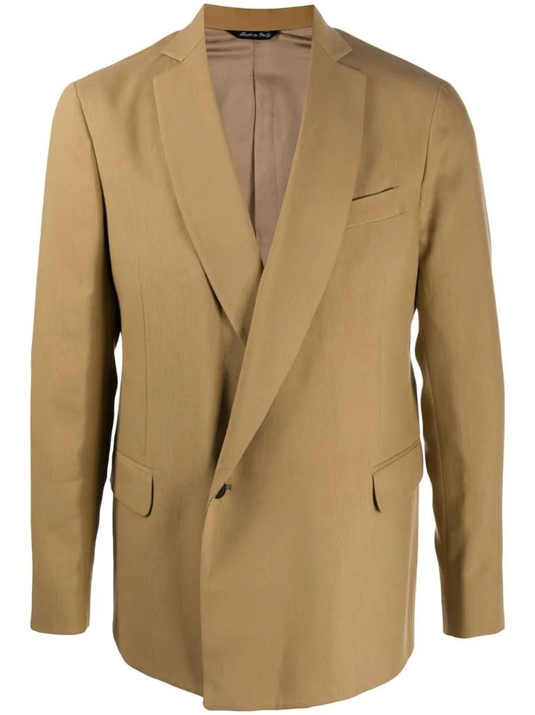 off-centre buttoned blazer