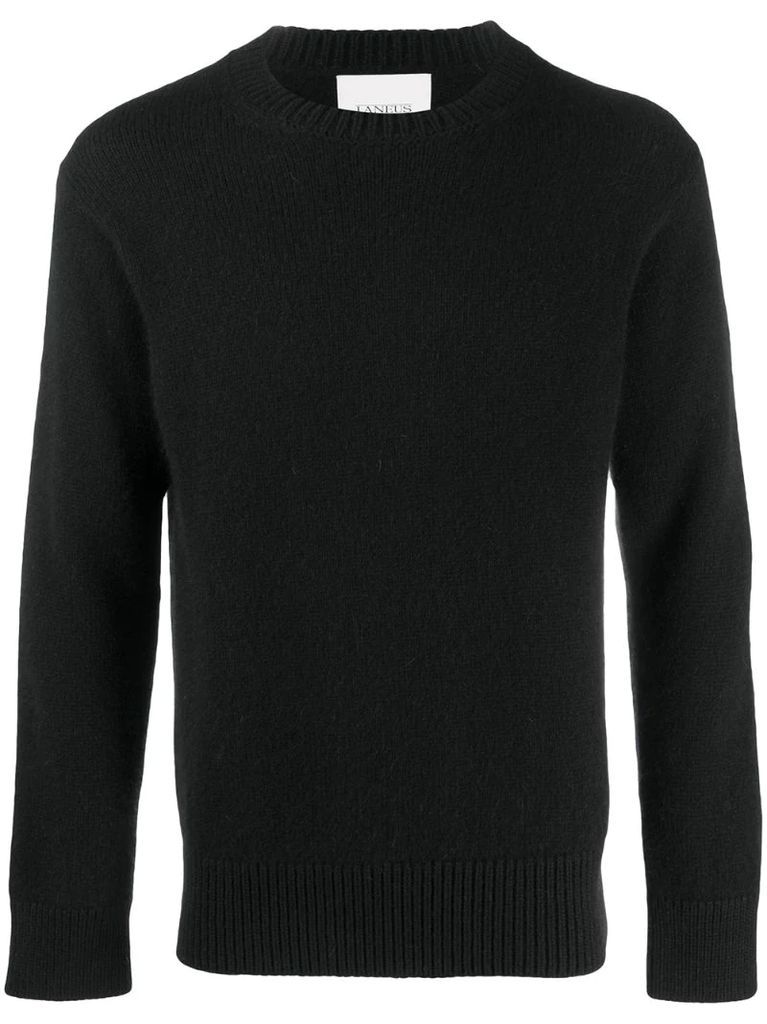 round neck knitted jumper