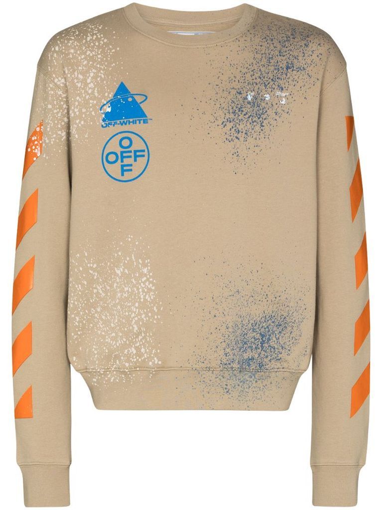 x Browns 50 paint-splatter sweatshirt