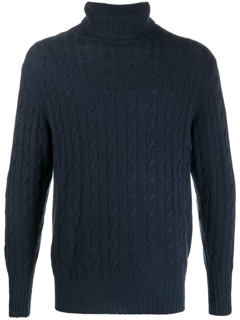 cable-knit cashmere jumper