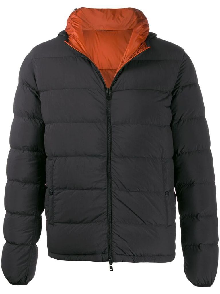 zip-front padded coat
