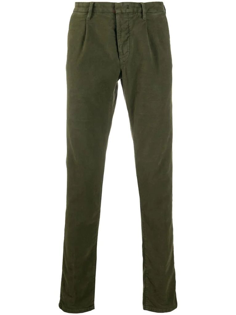 slim fit moleskin trousers